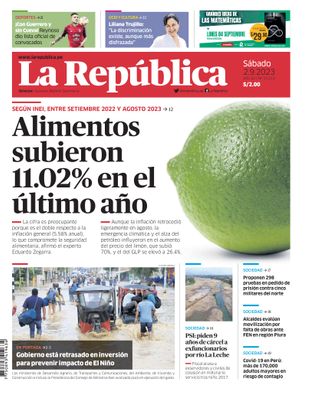 Edición Impresa - La Republica | Norte - Sabado 02 de Setiembre del 2023
