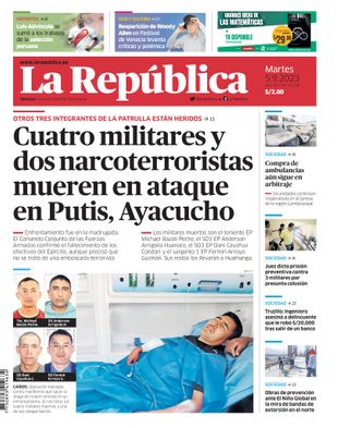 Edición Impresa - La Republica | Norte - Martes 05 de Setiembre del 2023