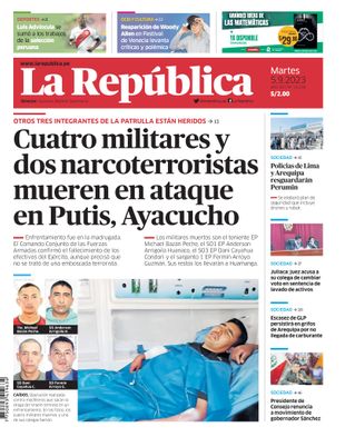 Edición Impresa - La Republica | Sur - Martes 05 de Setiembre del 2023