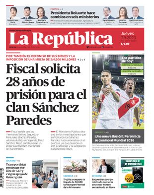 Edición Impresa - La Republica | Norte - Jueves 07 de Setiembre del 2023