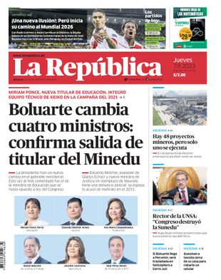 Edición Impresa - La Republica | Sur - Jueves 07 de Setiembre del 2023