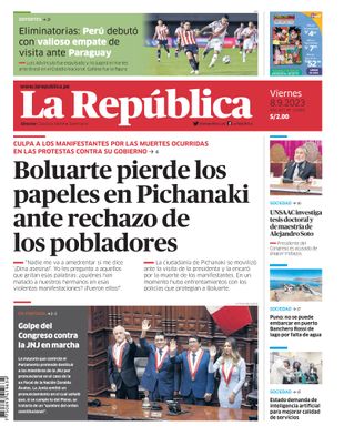 Edición Impresa - La Republica | Sur - Viernes 08 de Setiembre del 2023