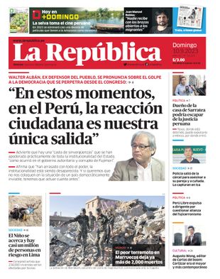 Edición Impresa - La Republica | Lima - Domingo 10 de Setiembre del 2023