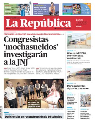 Edición Impresa - La Republica | Norte - Lunes 11 de Setiembre del 2023