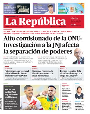 Edición Impresa - La Republica | Lima - Martes 12 de Setiembre del 2023