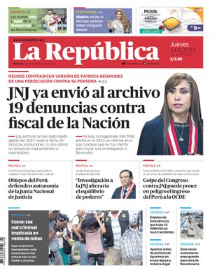 Edición Impresa - La Republica | Sur - Jueves 14 de Setiembre del 2023