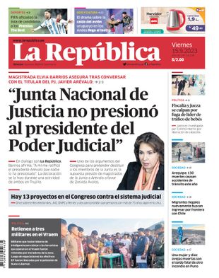 Edición Impresa - La Republica | Sur - Viernes 15 de Setiembre del 2023