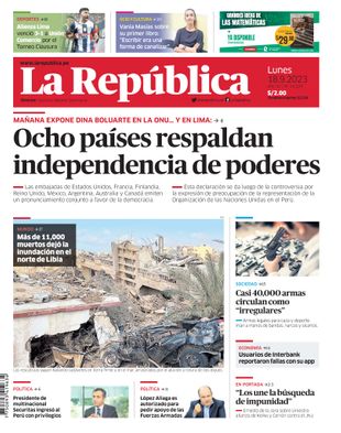 Edición Impresa - La Republica | Lima - Lunes 18 de Setiembre del 2023