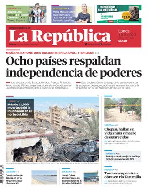Edición Impresa - La Republica | Norte - Lunes 18 de Setiembre del 2023