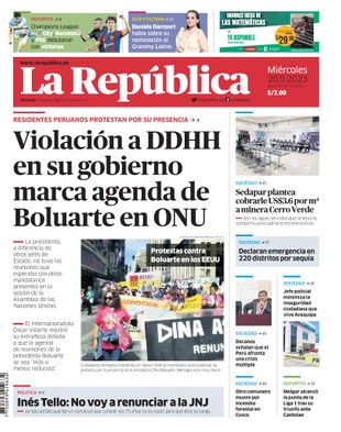 Edición Impresa - La Republica | Sur - Miercoles 20 de Setiembre del 2023