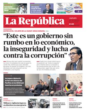 Edición Impresa - La Republica | Lima - Jueves 21 de Setiembre del 2023
