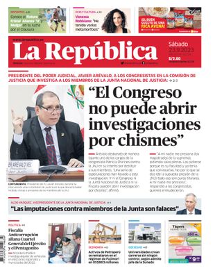Edición Impresa - La Republica | Lima - Sabado 23 de Setiembre del 2023