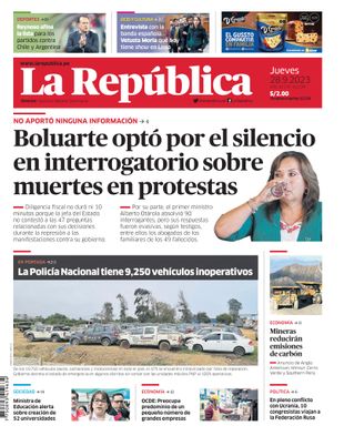 Edición Impresa - La Republica | Lima - Jueves 28 de Setiembre del 2023