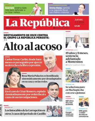 Edición Impresa - La Republica | Norte - Jueves 01 de Febrero del 2024