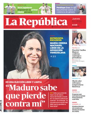 Edición Impresa - La Republica | Lima - Jueves 08 de Febrero del 2024