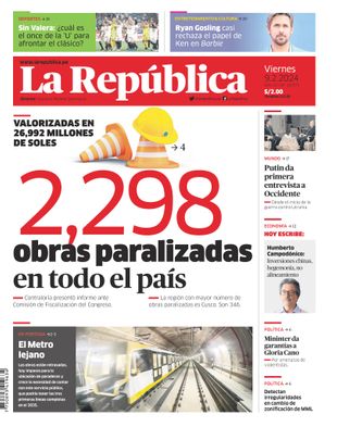 Edición Impresa - La Republica | Lima - Viernes 09 de Febrero del 2024