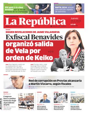 Edición Impresa - La Republica | Lima - Jueves 15 de Febrero del 2024