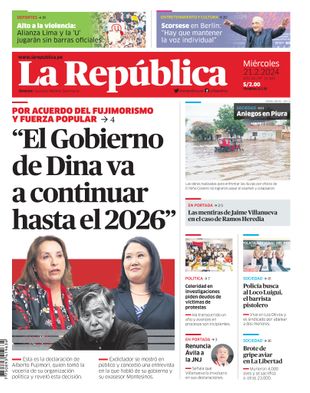 Edición Impresa - La Republica | Lima - Miercoles 21 de Febrero del 2024