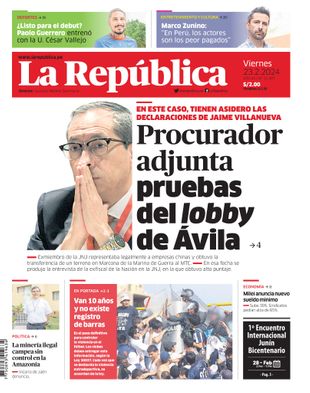Edición Impresa - La Republica | Lima - Viernes 23 de Febrero del 2024