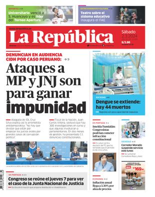 Edición Impresa - La Republica | Lima - Sabado 02 de Marzo del 2024