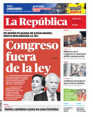 Edición Impresa - La Republica | Norte - Viernes 08 de Marzo del 2024
