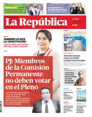 Edición Impresa - La Republica | Norte - Lunes 11 de Marzo del 2024