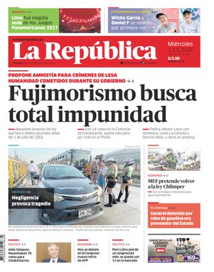 Edición Impresa - La Republica | Lima - Miercoles 13 de Marzo del 2024