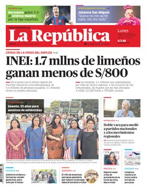 Edición Impresa - La Republica | Lima - Lunes 18 de Marzo del 2024