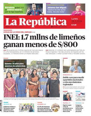 Edición Impresa - La Republica | Norte - Lunes 18 de Marzo del 2024