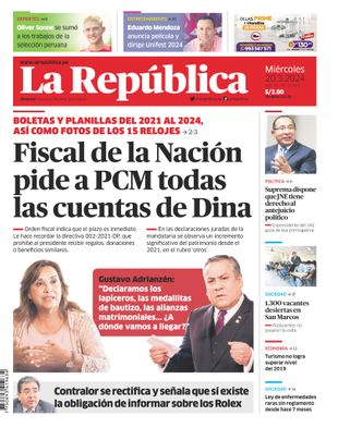 Edición Impresa - La Republica | Lima - Miercoles 20 de Marzo del 2024