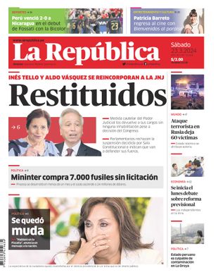 Edición Impresa - La Republica | Lima - Sabado 23 de Marzo del 2024