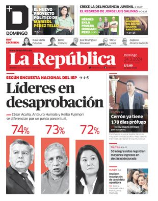 Edición Impresa - La Republica | Lima - Domingo 24 de Marzo del 2024