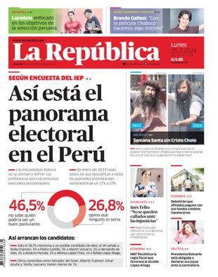 Edición Impresa - La Republica | Lima - Lunes 25 de Marzo del 2024