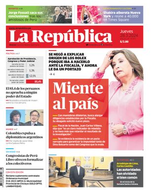 Edición Impresa - La Republica | Norte - Jueves 28 de Marzo del 2024