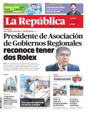 Edición Impresa - La Republica | Lima - Lunes 01 de Abril del 2024