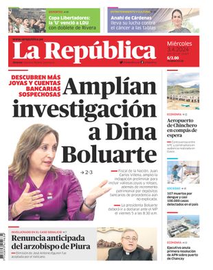 Edición Impresa - La Republica | Lima - Miercoles 03 de Abril del 2024