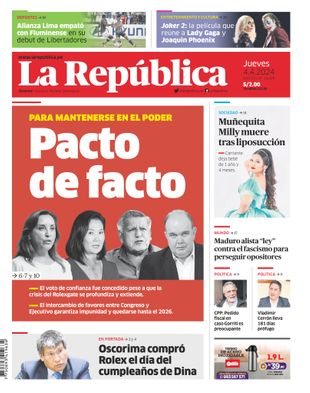Edición Impresa - La Republica | Lima - Jueves 04 de Abril del 2024