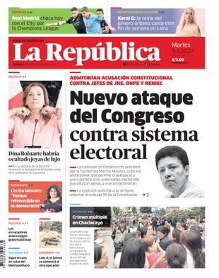 Edición Impresa - La Republica | Lima - Martes 09 de Abril del 2024
