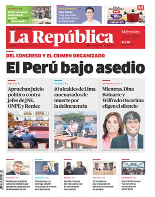 Edición Impresa - La Republica | Lima - Miercoles 10 de Abril del 2024