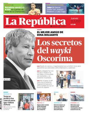 Edición Impresa - La Republica | Sur - Jueves 11 de Abril del 2024