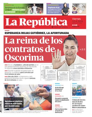 Edición Impresa - La Republica | Lima - Viernes 12 de Abril del 2024