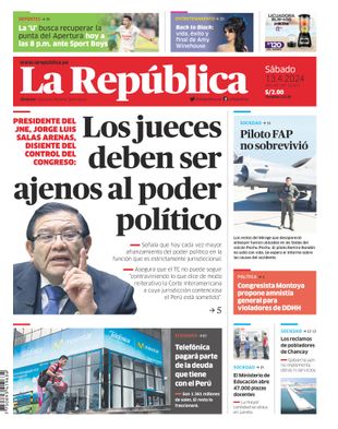 Edición Impresa - La Republica | Lima - Sabado 13 de Abril del 2024