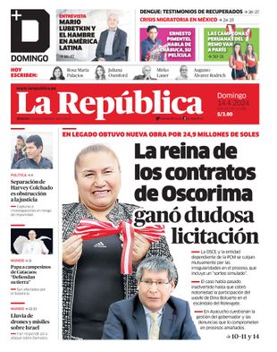 Edición Impresa - La Republica | Norte - Domingo 14 de Abril del 2024