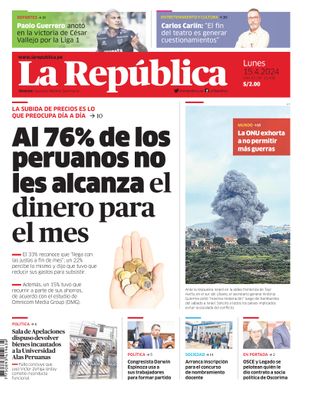 Edición Impresa - La Republica | Sur - Lunes 15 de Abril del 2024