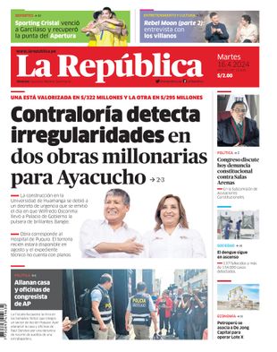 Edición Impresa - La Republica | Sur - Martes 16 de Abril del 2024