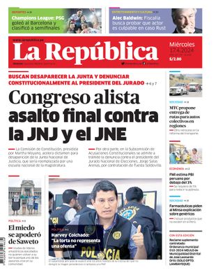 Edición Impresa - La Republica | Norte - Miercoles 17 de Abril del 2024