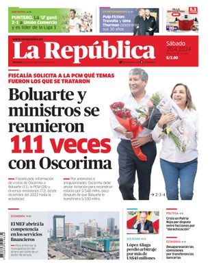 Edición Impresa - La Republica | Sur - Sabado 20 de Abril del 2024
