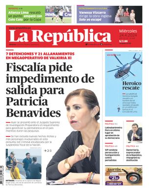 Edición Impresa - La Republica | Lima - Miercoles 24 de Abril del 2024