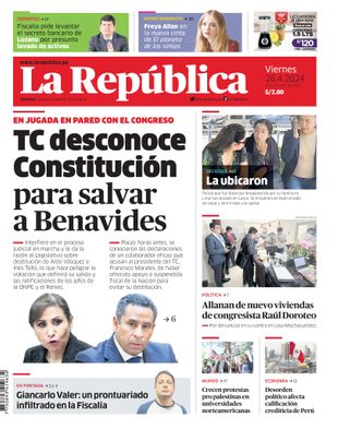 Edición Impresa - La Republica | Norte - Viernes 26 de Abril del 2024