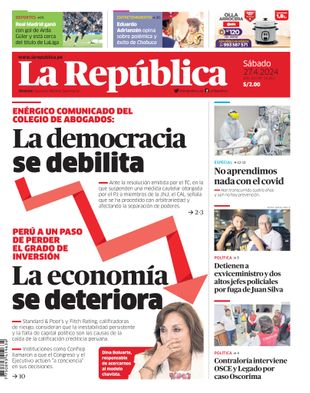 Edición Impresa - La Republica | Norte - Sabado 27 de Abril del 2024